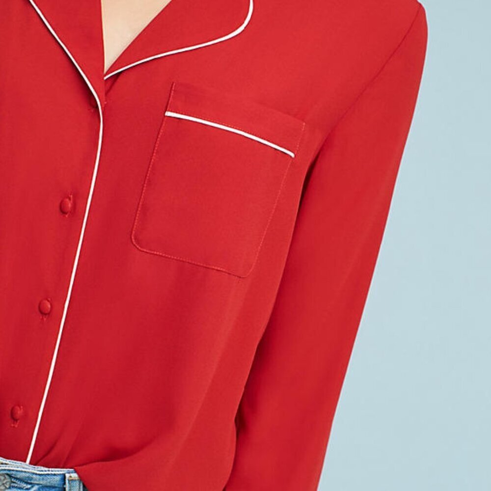 NWT Anthropologie Rayne Buttondown Top by ISLA MAUDE - Picture 3 of 6